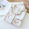 Abbigliamento per la casa 2024 Pantaloni per il pigiama femminile giapponese e a maniche lunghe in cotone autunno