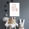 Baby naissance personnalisée Affiche personnalisée Art Princer ABC Nom Canvas Peinture Mur Image Nordique Kid Boy Bandroom Decoration