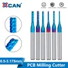 XCAN CARBIDE MORN END MILL 0.5-3.175mm Shank PCB Milling Cutter Nano Blue Coated PCB End Mill CNC Cutting Milling Tools