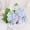 Fleurs décoratives Hortensia Bouquet de fleurs artificielles de 30 cm de longueur 10 têtes de soie fausse pour cérémonie de mariage décor de maison jardin extérieur