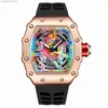 MUBLITURA DE MUBLITACIÓN Mens Quartz y Kongo 68-01 Graffiti Dial con Date Automatic Glow Wutbilble Sports Sports Wutband