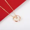 Designer Charm Carter Talisman ketting Dames v Gold CNC Dikte vergulde 18K Rose kleine witte fritillaria rode agaatkraagketen Tide