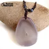 Pendant Necklaces Real Natural Stone Polished Agate Geode Quartz Crystal Cluster Treasure Bowl Specimen Necklace For Jewelry Making BD957