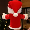 1pc Christmas Hand Puppet Santa Claus Planchez en peluche Jouet mignon drôle Elk Snowman Party Festival des vacances Festival d'anniversaire pour les enfants