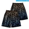 Geometriska mönster tryckt gradient Löst japansk Cardigan Streetwear Men Women Kimono Beach Shorts Skjorta Haori Cosplay Yukat