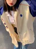DeepTown Preppy Style Zapip Bluzy Kobiety harajuku kpop duże bluzy z kapturem z kapturem vintage swobodne cienkie topy kurtki sportowe y2k