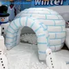 Gigantische opblaasbare koepelfeesttent met grote tunnellucht Marquee Outdoor IceGloo Iglo House Event Decor Advertentie Props voor Kid