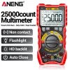 ANG SZ20 25000 Liczba multimetrowego inteligentnego zakresu miernika NCV AC DC Ohm HZ Smart Manual Range Digital Multimetro Tester Tools