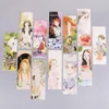 30pcs Beauty Girls Flowers Birds Misty Rain Marcos de papel Página Página Etiqueta Tarjeta de mensaje Marcador de libros Suministros de papelería