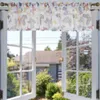 Butterfly Printed Curtain Valance for Light Blocking Kitchen Bedroom Window