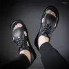 Men's Sandals Beach Shoes Summer Leather Leamehide Cowwhide Explosive Outdoor 6569