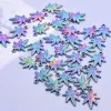 20pcs / lot charme en alliage de feuilles d'érable vintage Couleur arc-en-ciel Punk Pendant charme pour bijoux fabrication de bracelet d'oreille de bricolage Supplies d'artisanat