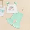 Ensembles de vêtements Petites filles 2 pièces Ternits Tree Imprimé sans manche