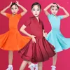 Stage Wear 2024 Kids Latin Dance Training Costume Girl Children's Performance Competition Regulations Dress