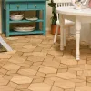 48pcs / set 1/12 Dollhouse Miniature Floor Tiles 3d Mall Stickers Floor Grain Floor pour Doll House Living Room Bedroom Decor