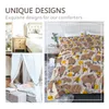 祝福を受ける3D黄色のリングカワイイモルモットの寝具セットメープルリーフジオメトリの幾何学キルトキルトと子供用寝室の装飾