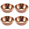 Tallrikar 4 datorer Kryddor Skål Spice Plate Cuterly Tray Sauce Stainless Steel Saking Japanese Soy Rishs Appetizer