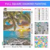 AZQSD 5Dダイヤモンドアートペインティングキット海辺のサンセットブリッジラインストーンの写真ダイヤモンド刺繍風景のモザイクラブホームデコレーション