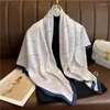 Blankets Large Scarves For Women Fashion Print Silk Satin Scarf Female Square Shawls Head Scarfs Ladies Blanket