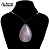 Pendant Necklaces Real Natural Stone Polished Agate Geode Quartz Crystal Cluster Treasure Bowl Specimen Necklace For Jewelry Making BC712