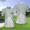 Golf Player Women Polo Shirts 3D in tutte le donne stampato da tennis Tshirt femmina Summer Lapel Tee Girls Topdown Collar Top-1