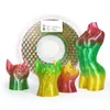 Flexibla TPU -filament Rainbow 3D -tryckmaterial Plast för 3D -skrivare 1,75 mm 1 kg 250G Multicolor