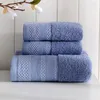 Towel 3PCS/Set Soft Cotton Gift Bath Towels Set Luxury Sheet Present For Family Guest Breathable Rooms Gym El Facecloth