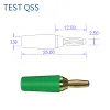 QSS 10st 2,5 mm bananpluggguldpläterad bananstift elektrisk anslutningstillbehör Q.10007