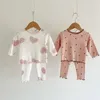Vêtements Ensemble de pyjamas pour enfants à manches longues à manches longues à manches longues à manches longues en bois à deux pièces