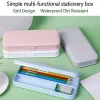 Candy Color Pencil Case Simple Student Stationery opbergdoos Frosted PP Pen Box School benodigdheden