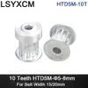 10 denti HTD 5 m Pulsona sincrono foro 5/6/6.35/7/8 mm per larghezza 15/20 mm HTD5M Cinte di orari della cinghia della cinghia della rotta 10t AF K Tipo