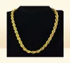 Hip Hop 24 polegadas Mens Colar de corrente de corda sólida 18K Declaração de ouro amarelo Preenchimento de jóias de jóias 7mm wide211w4975266
