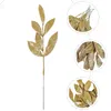 Dekorativa blommor träddekorationer guld julprydnads clearance pinnar fall blommor arrangemang hem hem