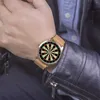 Wristwatches Gold Case Wristwatch Men Original Man Watch Wrist Unique Carnival Darts Fashion Quartz Individuality