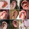 1PC stal nierdzewna Man Industrial Barbell Silk Stożek Dragon Bridge Earring Transversal Piecing Unisex Jewelry 240409