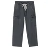 Pantalon masculin cargo en velours côtelet