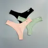 Women's Panties 3PCS High Quality Cotton Thongs Women Solid Color Sexy Underwear Comfort Soft Lingerie Female Sport Underpants Fast Send