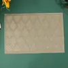 Tafelmatten 6pc Jacquard PVC Placemats duurzame pads niet-slipplaats voor diner keuken huisdecoratie gemakkelijk te reinigen