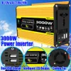 4000W/3000W Araba İnverter Saf Sinüs Dönüştürücü Dalgası DC 12V - AC 110V 220V Transformatör Voltajı Çift USB Akıllı Araba Güç Kaynağı