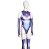 Teen Titans Super -heróis Starfire Koriand'r Cosplay Cosplay Costume Zentai Bodysuit Halloween Fantasia para mulheres Aldult Kids