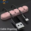 Desktop-kabelorganisator zachte siliconenondersteuning USB Type-C kabelbureau Winder Clips Electrial Dire Mouse Keyboard-hoofdtelefoonhouder