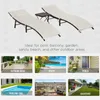 Patio Chaise Set, Set Of 2 Folding Pool Lounge Chairs with Side Table, Outdoor PE Rattan Wicker, Cushion, Pillow for Beach