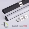 AC220V LED Bar Tube de lumière V Fonds de 50 cm 72leds Profil en aluminium pour le coin mural armoire de cuisine Linear Home Decor SMD2835 Lampe