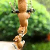 Garden Decorations Squirrel Statues Hanging Baby Parent Ornament Resin Figurine Indoor Outdoor Animal