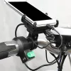 GUB G85E Bicycle Bicycle Alluminio Porta del telefono cellulare con USB 22,2/25,4/31,8 mm MTB Staffa cellulare Accessori per ciclismo per telefono cellulare