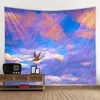 Dekens landschap schilderen tapijtwand hangende strand handdoek handdoek woonkamer slaapkamer muur decor deken deken boho kamer decor yoga lakens