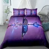 Älskare bokstäver Eiffel Tower Hearts Romantiska täcken omslag Set King Queen Full Twin Size Bed Linen Set