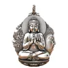 BOCAI S999 Sterling Silver Pendant 2023 Popular Life Guardian A Thought to Buddha Devil Argentum Amulet Jewelry for Men Women