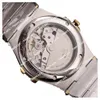 2024 Nuovo nuovo a buon mercato da 38 mm Data 123.10.38.21.02.001 Diaria bianca Miyota 8215 Orologio automatico Sapphire Glass in acciaio inossidabile Orologi braccialetti in acciaio inossidabile