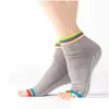 Sports Socks Whole Women Pilates Ankle Grip Durable Open Half Five Fingers Sport Sock Sneaker4625580 Drop Delivery Outdoors Athletic O Otqth